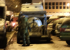 Exploze bomby v zaparkované dodávce v Přerově