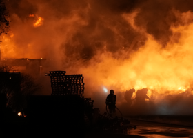 Obrovský požár v Mladé Boleslavi