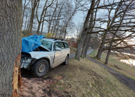 Tři životy vyhasly na Jindřichohradecku po nárazu auta do stromu